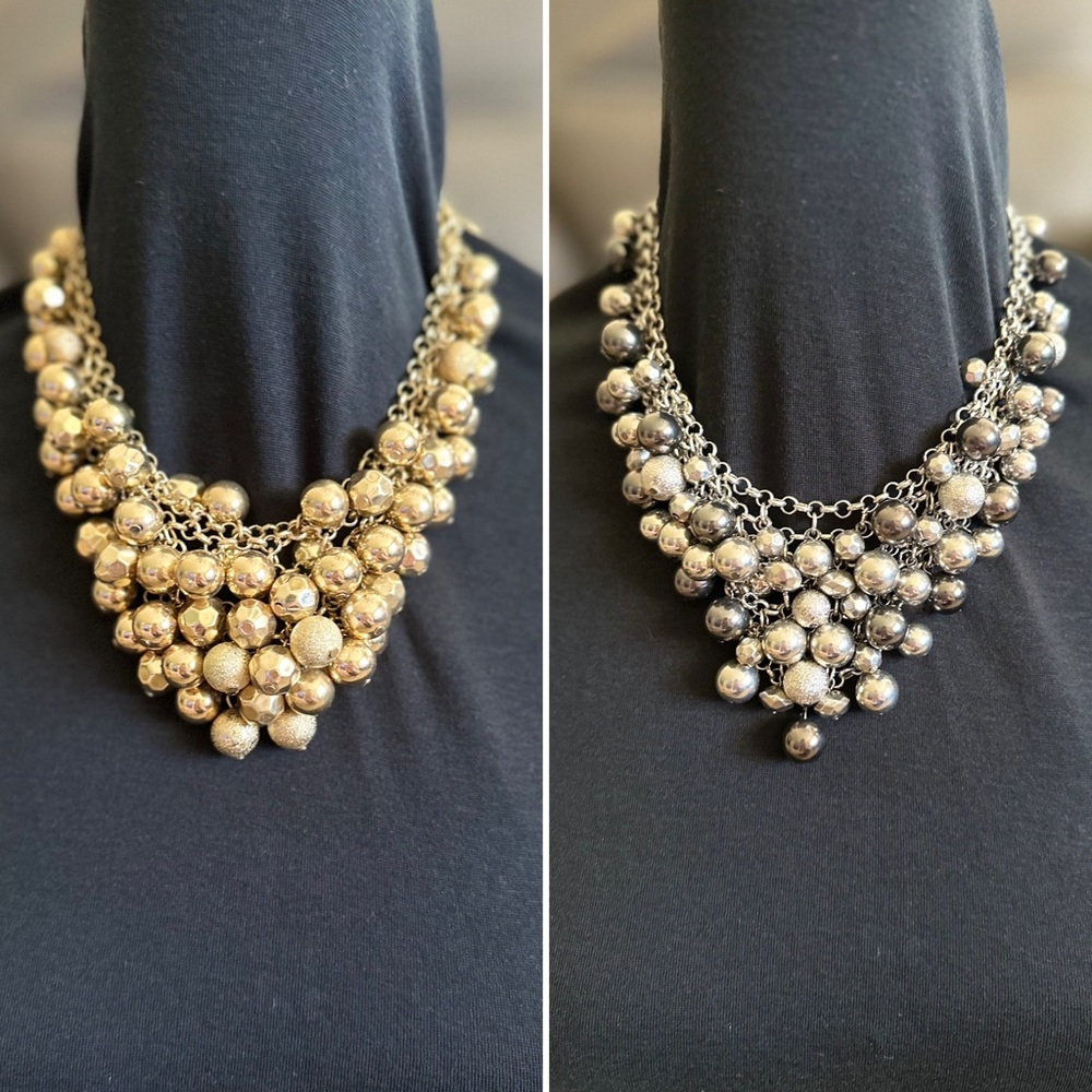 Bundle of 2 Beaded Muti Strand Necklaces